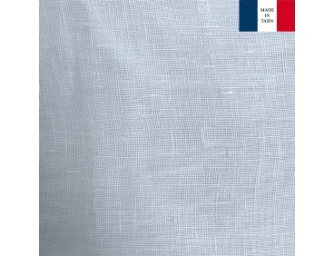 Voile au mètre en lin blanc uni en grande hauteur 300 cm.
