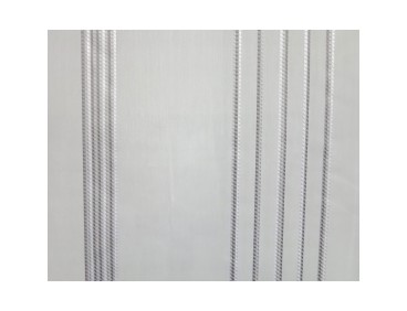 Voilage sur mesure avec rayure gris (jusqu'à 290 cm de haut). 09460-029