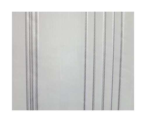 Voilage sur mesure avec rayure gris (jusqu'à 290 cm de haut). 09460-029