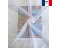 Voilage sur mesure blanc argent (jusqu'à 290 cm de haut) Ref 09542