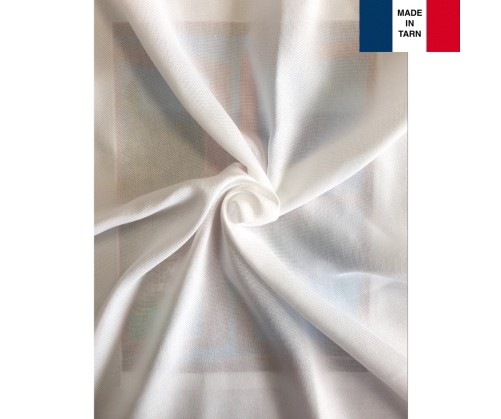 Tenture légère sur mesure blanc uni (jusqu'à 290 cm de haut)