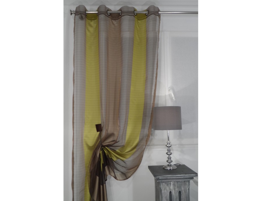 Voilage BRIVE pistache, 150 x 245 cm