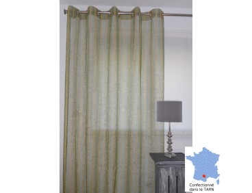 voilage Deauville avec tissus Créations Ricamo vert