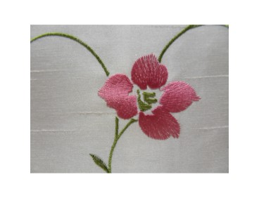 Coussin ZOE rose déhoussable 45 x 45 cm