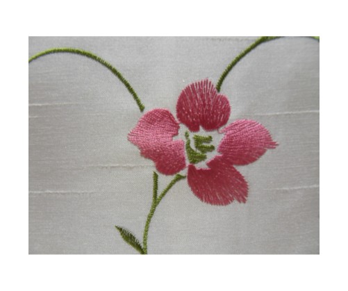 Coussin ZOE rose déhoussable 45 x 45 cm