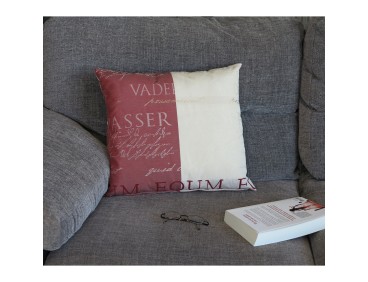 Coussin Anna rouge beige