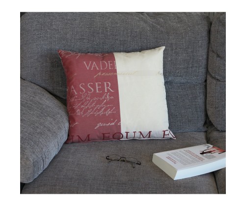 Coussin Anna rouge beige