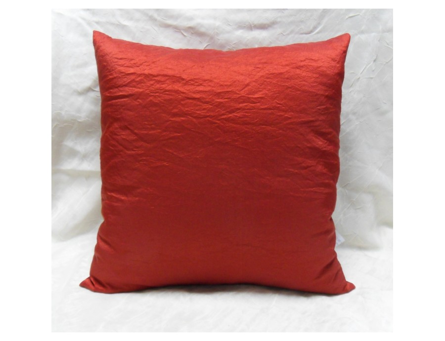 Coussin ELEA uni rouge 45 x 45 cm