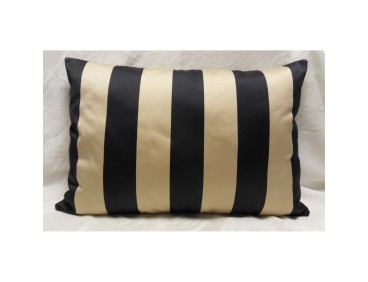 Coussin Lois taupe noir 42 x 62 cm
