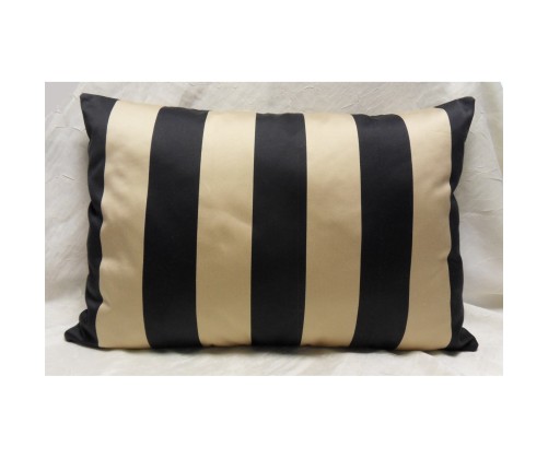 Coussin Lois taupe noir 42 x 62 cm