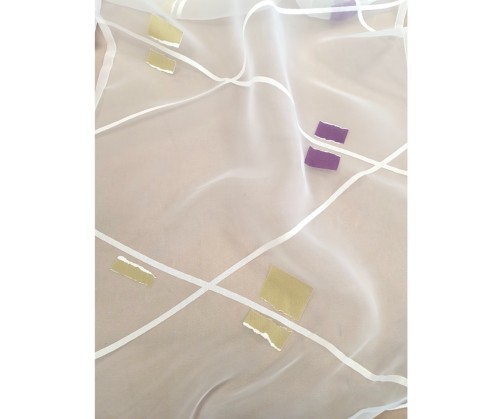 Voile au mètre en organza, prune (en 280 cm de haut)