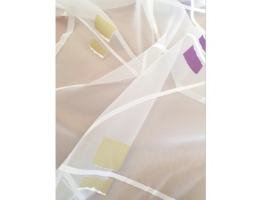 Voile au mètre en organza, prune (en 280 cm de haut)