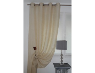 voilage Brest beige, grande hauteur