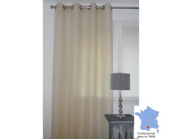 voilage Brest beige, grande hauteur