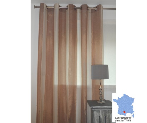 Voilage Cordes avec tissus ado beige, grande largeur