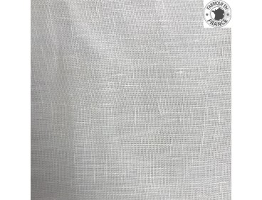 Rideaux Vitrages sur mesure en pur lin couleur blanc