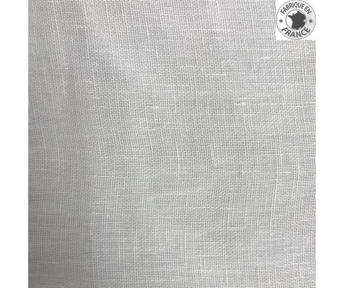 Rideaux Vitrages sur mesure en pur lin couleur blanc