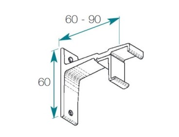 Supports simple mur pour rail chemin de fer