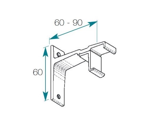 Supports simple mur pour rail chemin de fer