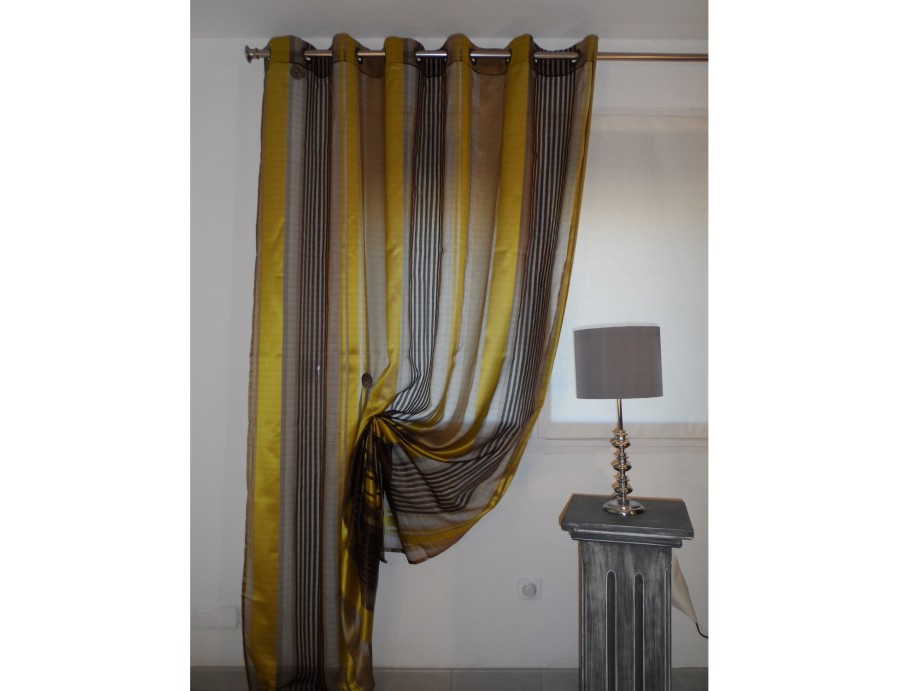 Rideaux voilage fin CAHORS pistache 206 x 244 cm