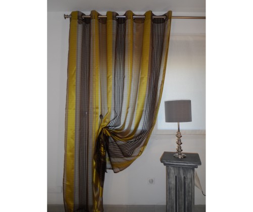 Rideaux voilage Cahors pistache, grande hauteur