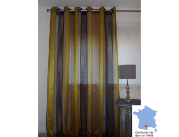 Rideaux voilage Cahors pistache, grande hauteur