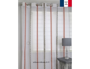 Voilage prêt à poser MONACO orange 180 x 290 cm