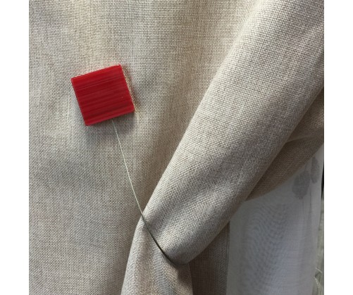 Embrasse aimantée MARBLE rouge réversible rond ou carré