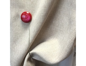 Embrasse aimantée MARBLE rouge réversible rond ou carré