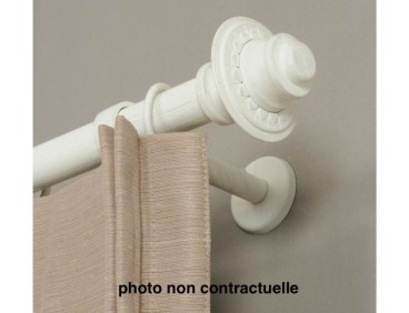 Kit de tringle avec supports et embouts, Bronze vieilli en 180 cm