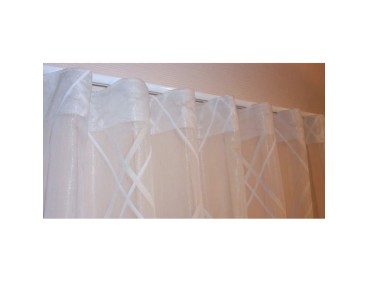 Rail extra plat DS pour rideau à vague 1,1 x 2,4 cm