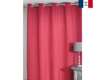 Rideau occultant isolant thermique et solaire SALINA fushia