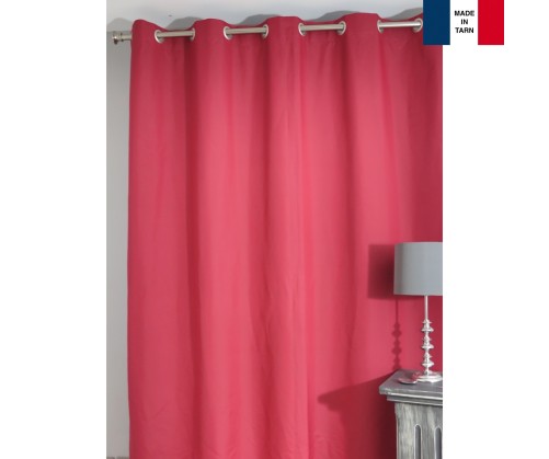 Rideau occultant isolant thermique et solaire SALINA fushia