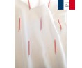 Voilage sur mesure blanc et rouge (jusqu'à 290 cm de haut) Ref L70034.700