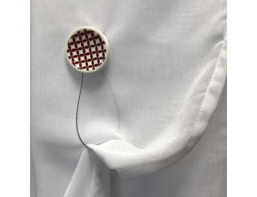 Embrasse aimantée NORWAY rouge