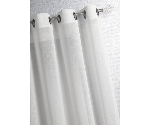 Voilage prêt à poser NEMOURS blanc