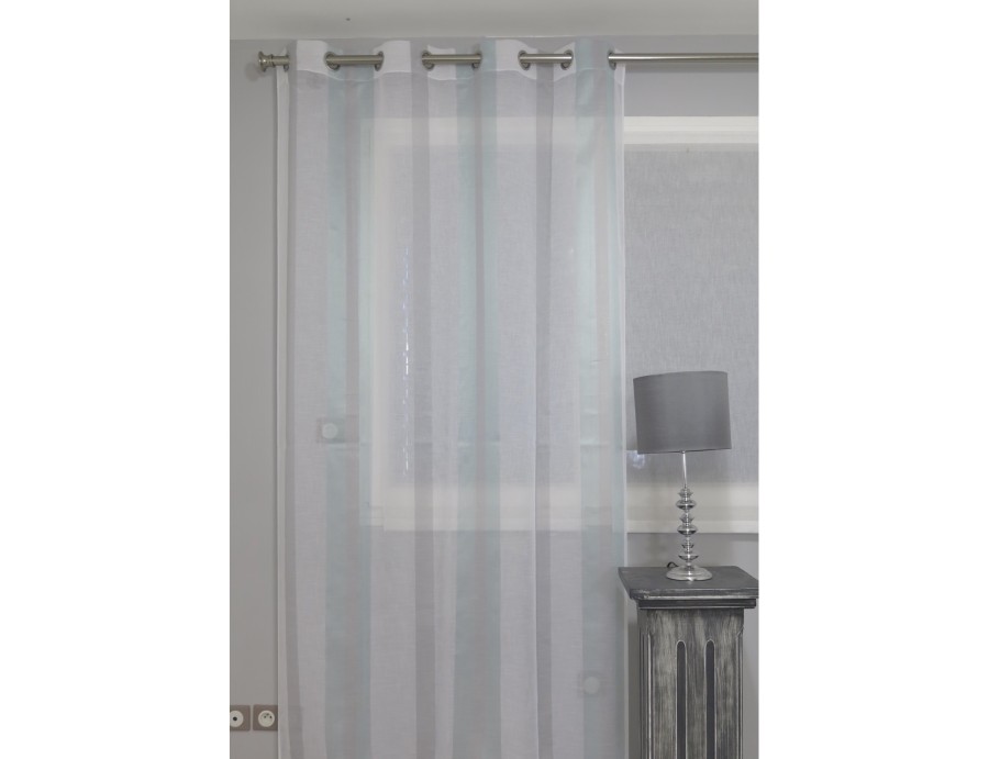 Voilage prêt à poser OLERON aqua 140 x 258 cm