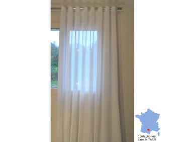 Voilage wave, Assac écru grande largeur