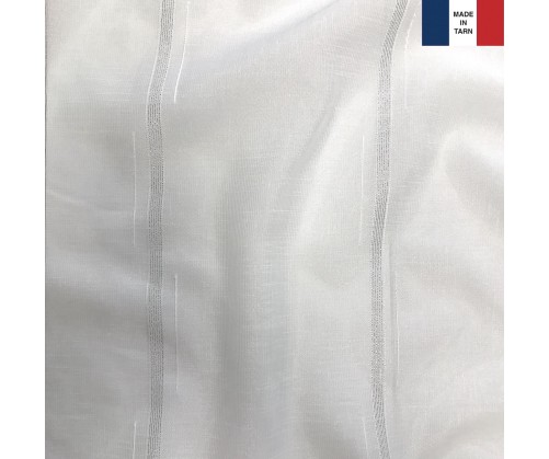 Voilage sur mesure blanc argent (jusqu'à 290 cm de haut )