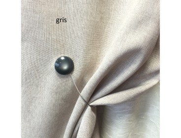 Petite embrasse aimantés AGATHE gris