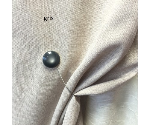 Petite embrasse aimantés AGATHE gris