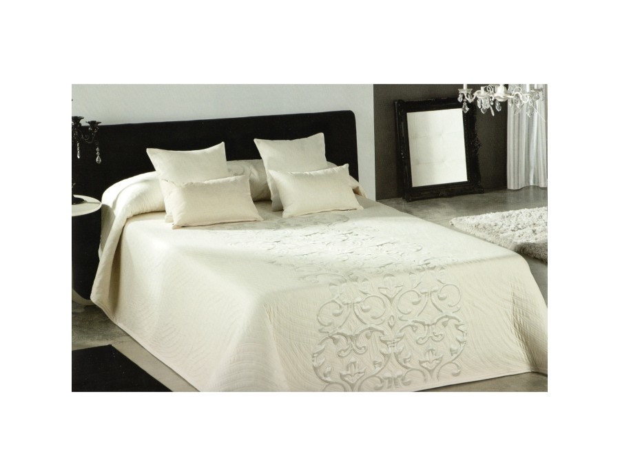 Couvre lit PIANO écru pour lit de 140 cm