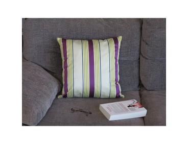 Coussin Annabelle violet, déhoussable