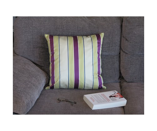 Coussin Annabelle violet, déhoussable