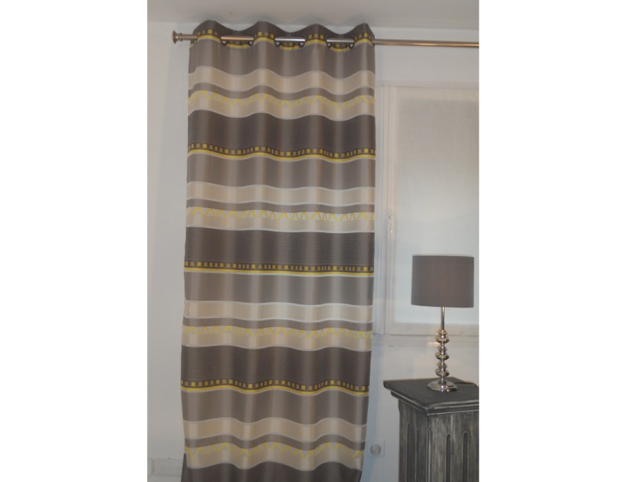 Voilage prêt à poser YALLA jaune 135 x 270 cm