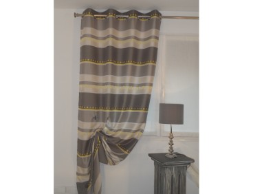 Voilage prêt à poser YALLA jaune 135 x 270 cm