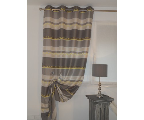 Voilage prêt à poser YALLA jaune 135 x 270 cm