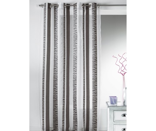 Voilage prêt à poser BIGUGLIA gris