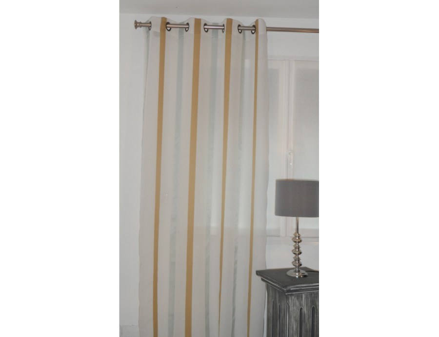 Voilage prêt à poser LINO moutarde 135 x 270 cm