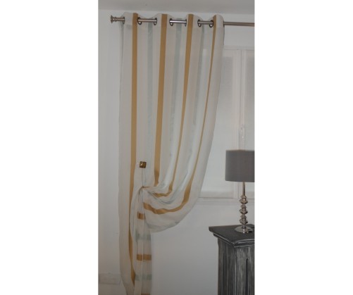 Voilage prêt à poser LINO moutarde 135 x 270 cm